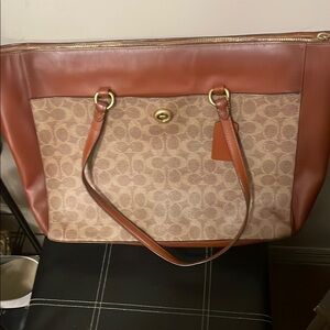 Coach Brown and Tan Women's Bag